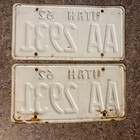 1962 Utah License Plate Pair   Aa 2931