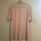 Dunning Men   s Golf Polo Peach Floral Pattern Size L