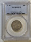 1875-s Twenty Cent Piece 20c Pcgs Vf20 90  Silver Rare Denomination