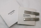 Chanel Beauty Vip Gift Silver Double C Logo Rhinestones Hair Clips  set Of 2 