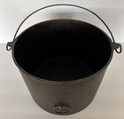 Antique Erie Cast Iron  8 Bean Pot Camping Cooking Flat Bottom With Handle Usa