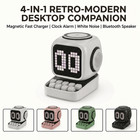 Bluetooth Speaker Alarm Clock Wireless Charger White Noise Machine Pixel Display