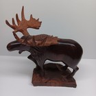 Ironwood Moose Made In Mexico 9  X 10  Handcrafted Carving Sleek   Polished
