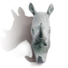 Rhino Head Single Wall Hook hanger Animal Shaped Coat Hat Hook Heavy Duty  Ru   