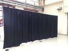 Quick Backdrop Kit 10 Ft Tall X 10 Ft - 50 Ft Wide Pipe With Drape black Drapes 