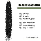 Lmzim 24  Goddess Locs Crochet Hair Faux Locs Curl Ends For Black Women