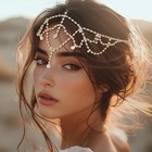 Crystal Head Chain Jewelry Wedding Headpieces Rhinestone Bride Hair Jewelry Wome