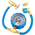 R1234yf Refrigerant Charge Hose Kit With Gauge  Piercing Can Opener  Low Side