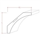 Ewcr41 Cove Crown 1-3 8  X 6-3 16 Unfinished 4  High X 4-5 8  Deep