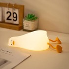 Cute Duck Led Night Light Rechargeable Silicone Bedside Lamp Kids Gift