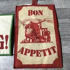  2  Mcm Now Design San Francisco Pot Holders Bah Humbug  Hon App  tit Vntg W8