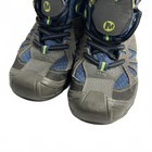 Merrell Capra Mid Wtpf Kids Hiking Boots Shoes Size 2m Gray Blue Waterproof