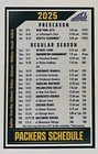 Jordan Love 2025 Green Bay Packers Schedule      Nfl Football Sked New      cool Card