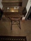 Antique Oak And Glass Countertop Mercantile Display Case