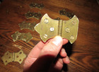 Vintage Brass Butterfly Hinges Lot Of 10 Decorative Small  3  Cabinet Hardware