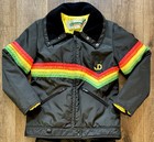 Vintage 1970   s John Deere Rainbow Insulated Snowmobile Jacket Overalls Bibs Ski