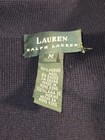 Lauren Ralph Lauren Navy Merino Wool Crest Double Breast Knit Blazer Jacket Sz M
