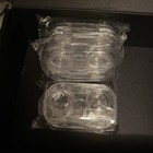 3 Pack Flip Top Clear Contact Lens Case Travel Kit  Cute Contact Case Holder Wit