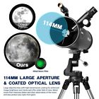 Astronomical Reflector Telescope 114 Az Mount With Steel Tripod For Adults Gift