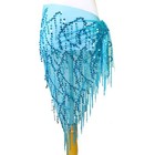 Women s Belly Dance Sequin Triangle Hip Scarf Sequins Mesh Triangle Wrap Skir   