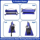 Manual Continuous Rebar Marking Machine Steel Bar Dotting Machine 5mm 10mm