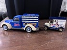 Vintage Pepsi Cola Diecast Delivery Trucks Lot Of 2 Blue White Collectibles