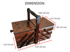 Wooden Sewing Box Handmade  Wood Storage Box  Vintage Sewing Basket  Organizer