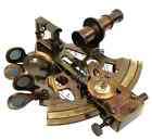 Antique Brass Working Marine Sextant Collectible Vintage Nautical Ship Astrolabe