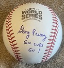 Gary Pressy Signed 2016 World Series Baseball Chicago Cubs Rare Autographed Jsa