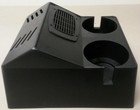 Workman Cb Radio Hump Mount With Built-in Speaker   Dual Cup Holders     Black