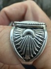 Derrick Gordon Navajo Handmade Sterling Native Moon   Diamonds Ring Size 8