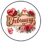 February Month Planner Envelope Seals Labels Stickers Party Favors