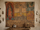 Antique Mexican Ex-voto Retablo     Virgin Of Guadalupe  Oil On Tin 1952