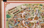 Vintage 1967 Six Flags Over Texas Souvenir Map Arlington Amusement Park 30 x20 