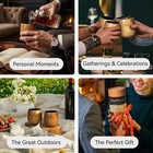 Wooden Whiskey Glass  Charred Wooden Bourbon Drinking Glass  Whiskey Cup Bour   