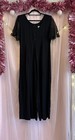 Vintage 90s Wide Leg Jumpsuit Black Flutter Sleeves Grunge Whimsygoth L