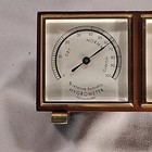 Vtg German 3-in-1 Desk Weather Station Barometer Thermometer Hygrometer Wood Mcm