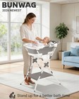 Foldable Baby Bathtub With Stand  2-in-1 Portable Infant Bath Tub For Newborn   