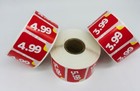 3 Rolls Of 1000 1 5 x1   3 99 4 99  5 99 Price Red   Yellow Labels Stickers  