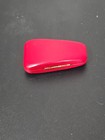 Vintage Key Case Red Hardshell 3 Brass Rings Clamshell Case
