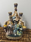 Vintage Trio Of Angels Candelabra Candle Holder