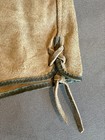 Vintage Leather Kids Lederhosen German Suede Bavarian  Gray With Edelweiss 10 5