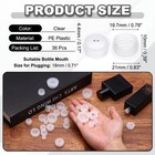 Suit For 18mm 36 Pcs Plastic Bottle Adapter With Hole  Clear