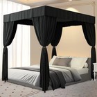 Blackout Canopy Bed Curtains 4 Corners Post Bed Canopy Curtains Lightproof Ca   