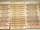 Vintage Jukebox Record Title Strips Christmas - Lot Of 80