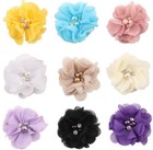 8 Pack Baby Girl Hair Bows Grosgrain Ribbon Alligator Clips Boutique Style Set