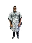 Mexican Poncho With Hood  Viva Mexico   Villa Y Zapata   One Size  Gray