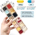 Pill Organizer Medicine Travel Storage Container 3pack Portable Case With Labels