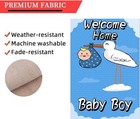 Welcome Home Baby Boy Garden Flag  Baby Shower Birth Announcement Family Part   