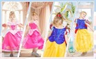 8 Pc Girls 2 Princess Dress Up Trunk Set  Pretend Play Costume  10-12 Eu 150